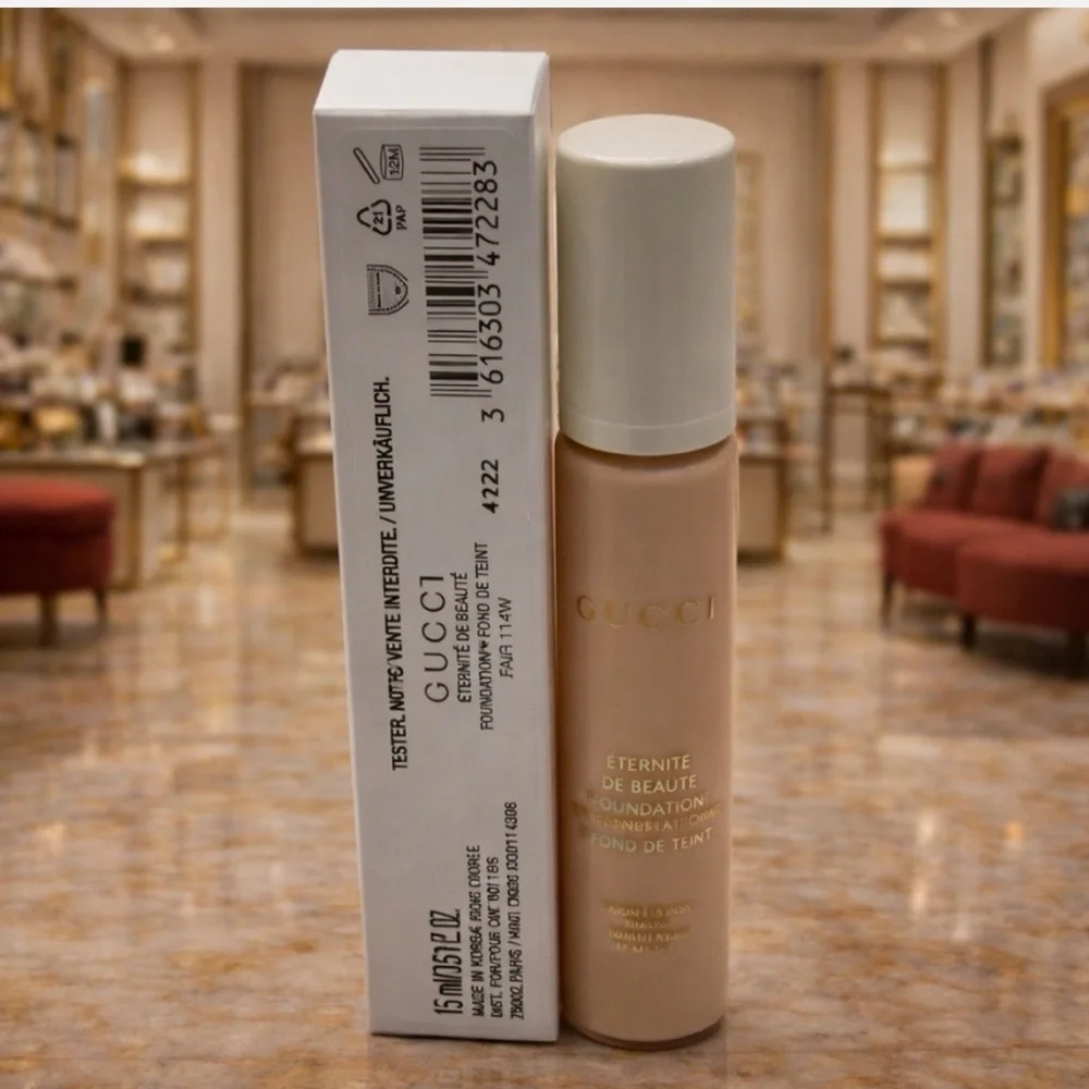 GUCCI Eternite De Beaute Foundation ~ 112 C Fair ~ FAIR SKIN  15 ML $45 - Picture 6 of 8